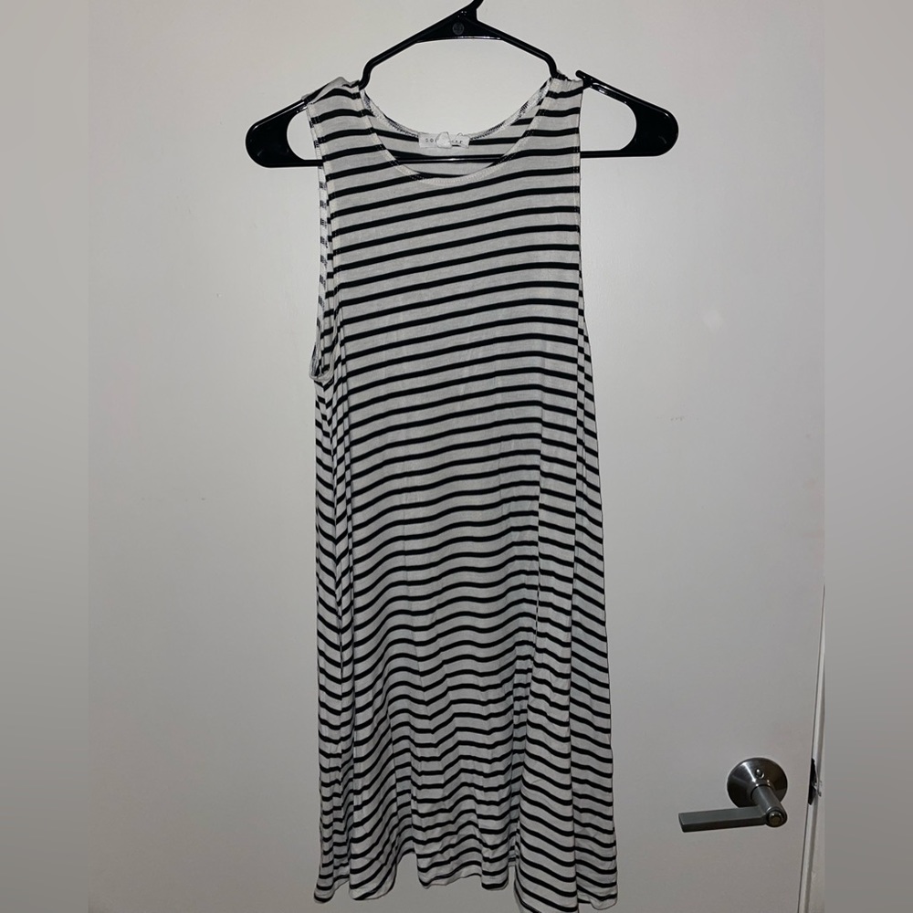 Black and white striped sundress, Socialite brand, size medium